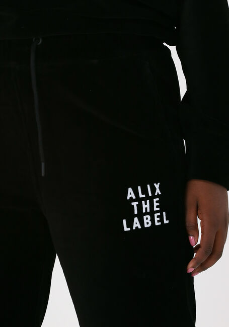 Zwarte ALIX THE LABEL Joggingbroek LADIES KNITTED RIB VELVET PANT - large
