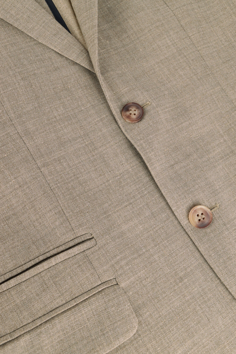 Zand SELECTED MEN Colberts SLHSLIM-OASIS LINEN BLZ NOOS - large