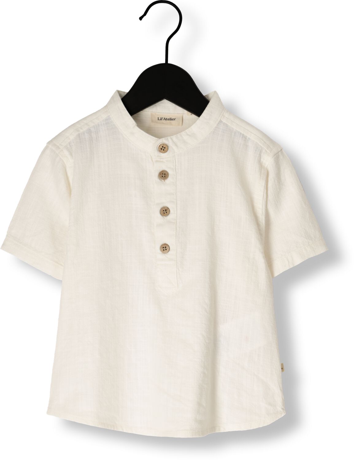 LIL' ATELIER Jongens Overhemden Nmmhugo Ss Loose Shirt Lil Wit