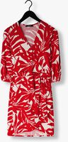 Rode JANSEN AMSTERDAM Mini jurk VL506 JERSEY PRINT WRAP DRESS 3/4 SLEEVE