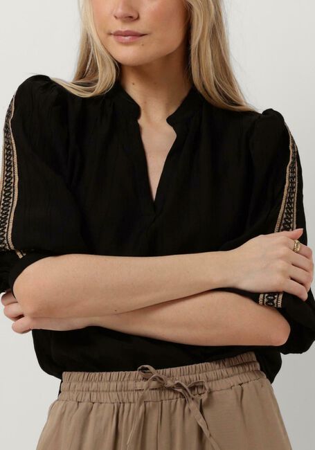 Zwarte NUKUS Blouses LENA BLOUSE TAPE - large