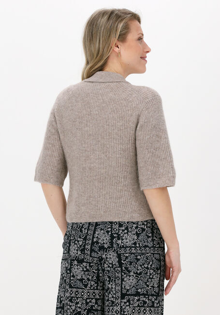 Taupe JUST FEMALE Vest REBELO SS CARDIGAN - large
