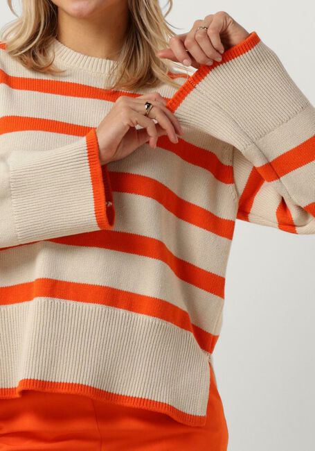 Zand MODSTRÖM Trui CORBINMD STRIPE O-NECK - large