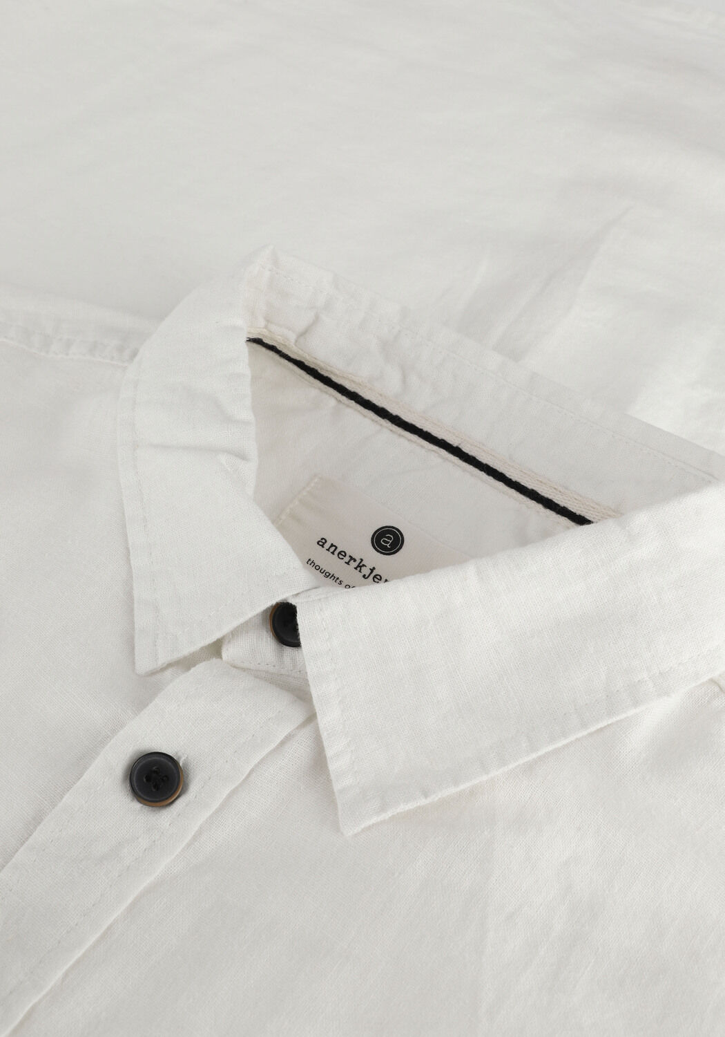 Gebroken wit ANERKJENDT Casual overhemd AKLOUIS LINEN SHIRT - large