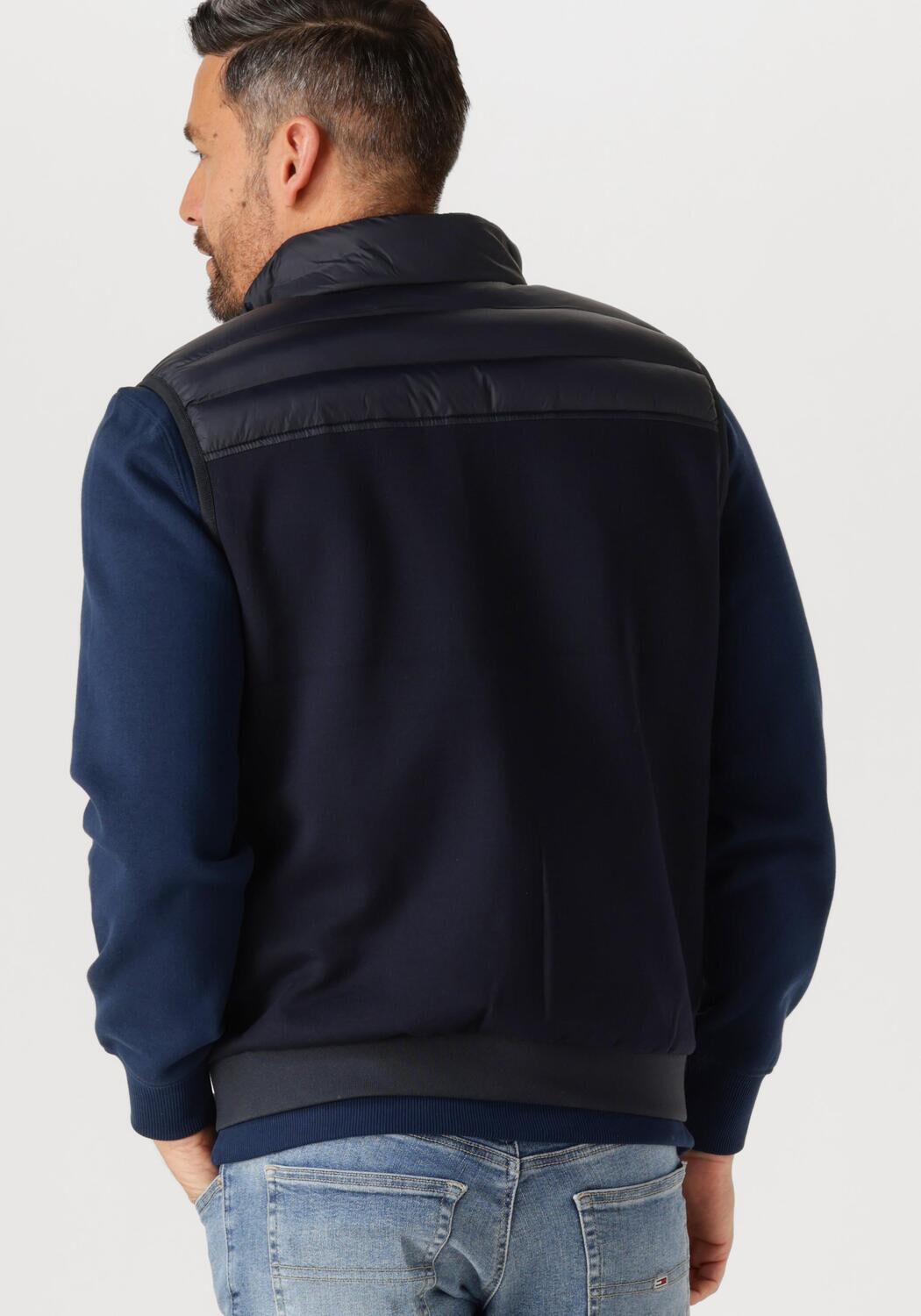 TOMMY HILFIGER Heren Jassen Mix Media Vest Blauw