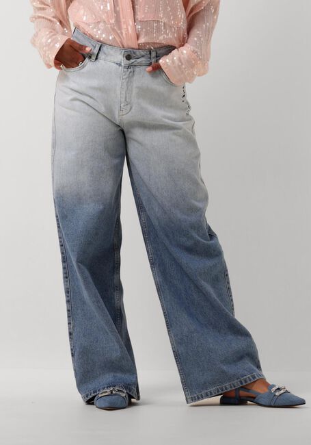 Blauwe ALIX THE LABEL Wide jeans LADIES WOVEN DIP DYE PANTS - large