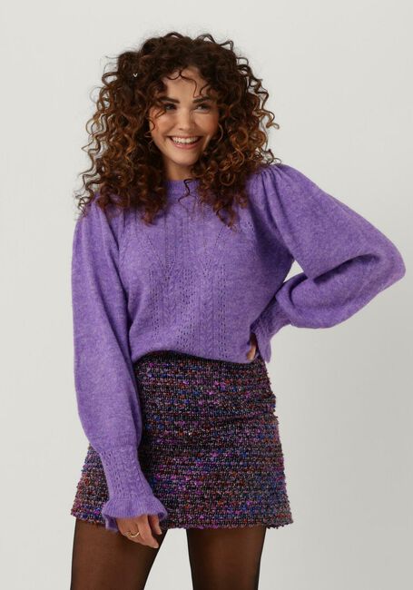 Paarse OBJECT Trui OPHELIA L/S KNIT PULLOVER - large