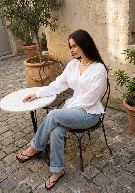 Witte COPENHAGEN MUSE Blouses CMPOPLIN-BLOUSE - large