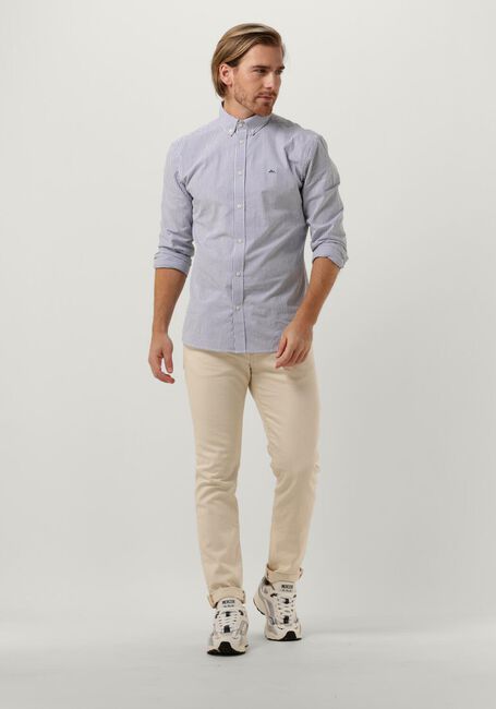 Blauw/wit gestreepte THE GOODPEOPLE Casual overhemd SEINFIELD - large