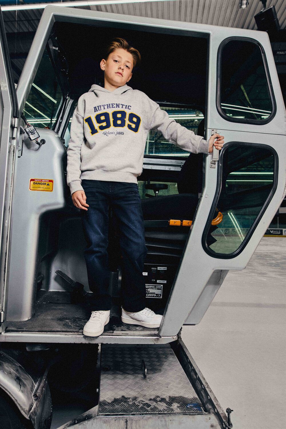 Grijze RETOUR Trui ROY - large