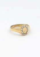 Goudkleurig NOTRE-V Ringen RING ROUND STRASS - medium