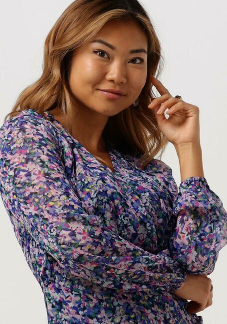 Blauwe NEO NOIR Mini jurk VERI CONFETTI DRESS - large
