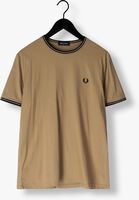 Khaki FRED PERRY T-shirt TWIN TIPPED T-SHIRT