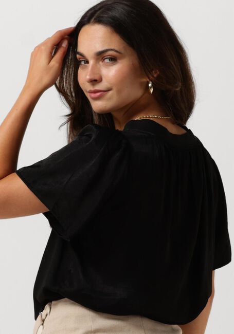Zwarte MINUS Top LIRENE V-NECK BLOUSE - large