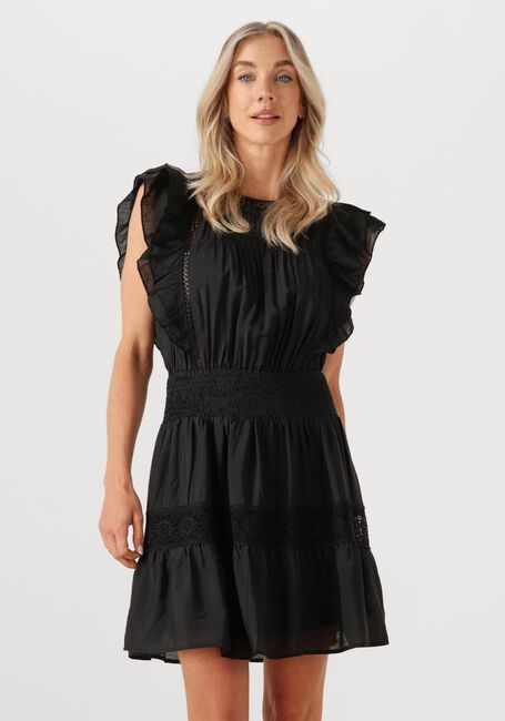 Zwarte CO'COUTURE Mini jurk CALLUMCC FRILL PINTUCK DRESS - large