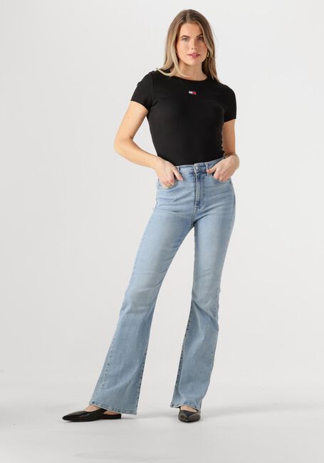 Zwarte TOMMY JEANS T-shirt TWJ SLIM BADGE RIB TEE - large