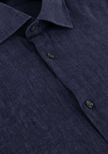 Donkerblauwe GENTI Casual overhemd LINNEN S7054-1120 - large