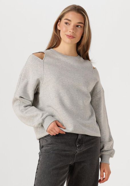 Grijze ALIX THE LABEL Trui LADIES KNITTED CUT OUT SWEATER - large