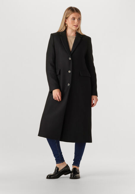Zwarte TOMMY HILFIGER Mantel CLASSIC SB WOOL REG MAXI COAT - large