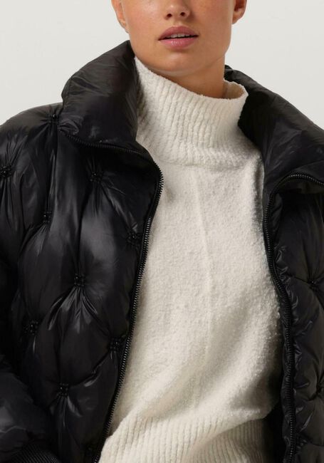 Zwarte GUESS Gewatteerde jas PERLA EMBELLISHED PUFFA - large