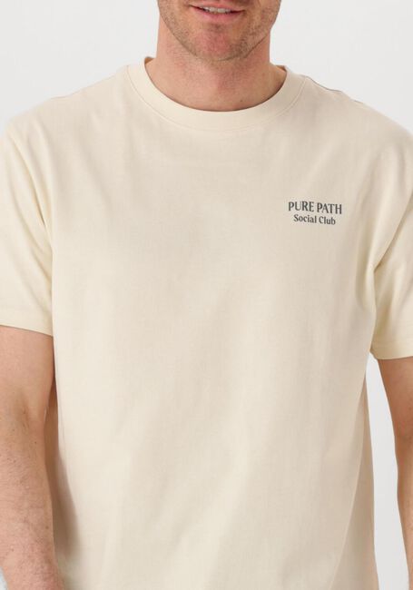 Gebroken wit PURE PATH T-shirt REGULAR FIT CREWNECK SS T-SHIRTS - large