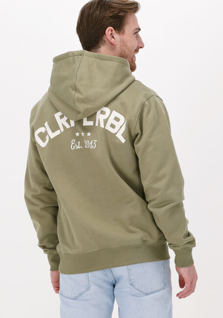 Groene COLOURFUL REBEL Sweater CR EST. 2013 BACK PRINT HOODIE - large