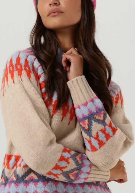 Beige Y.A.S. Trui YASILAM LS KNIT PULLOVER - large