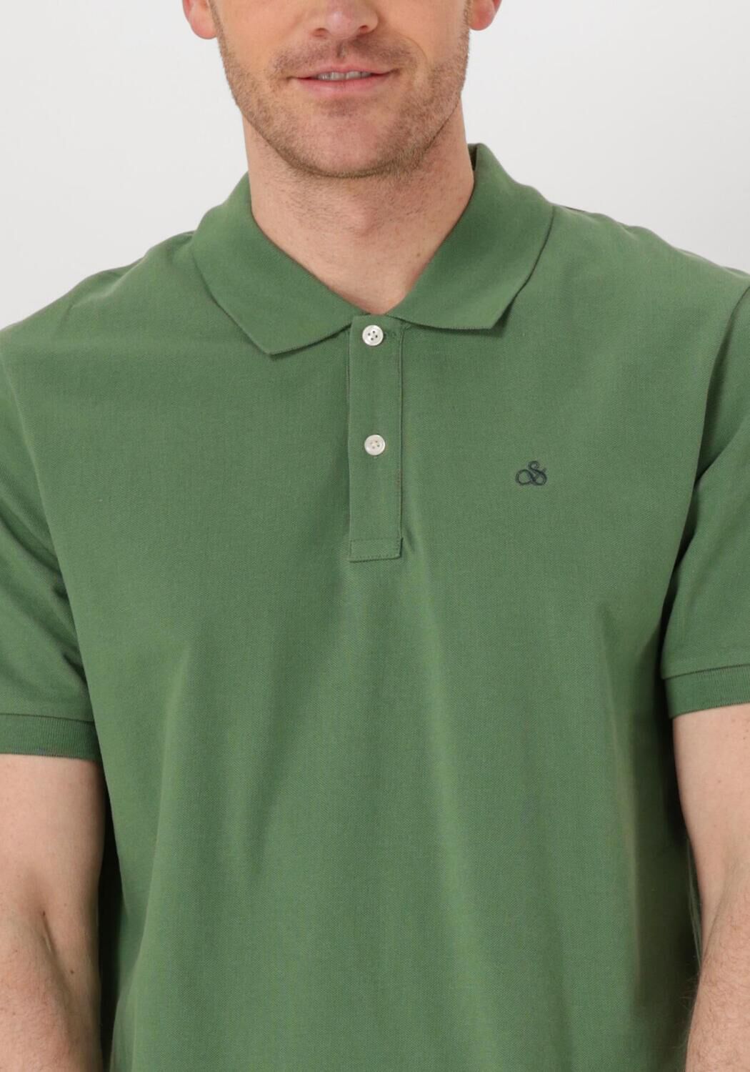 SCOTCH & SODA Heren Polo's & T-shirts Logo Pique Polo Groen