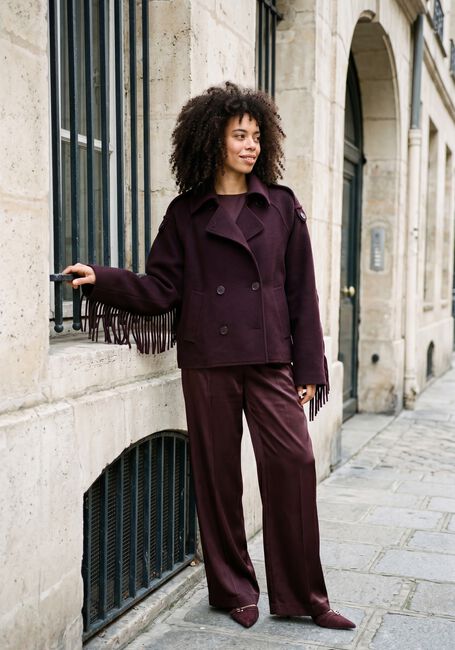 Bordeaux DANTE6 Jack HAVEN FRINGE COAT - large