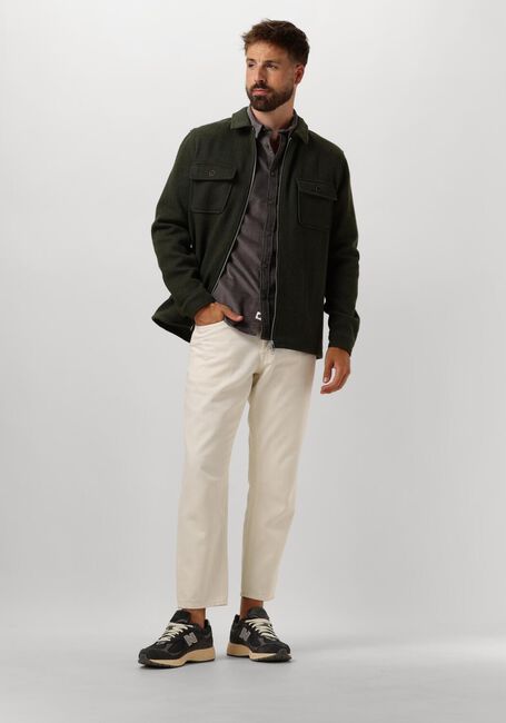 Donkergroene ANERKJENDT Overshirt AKHANKY HEAVY TWILL OVERSHIRT - large