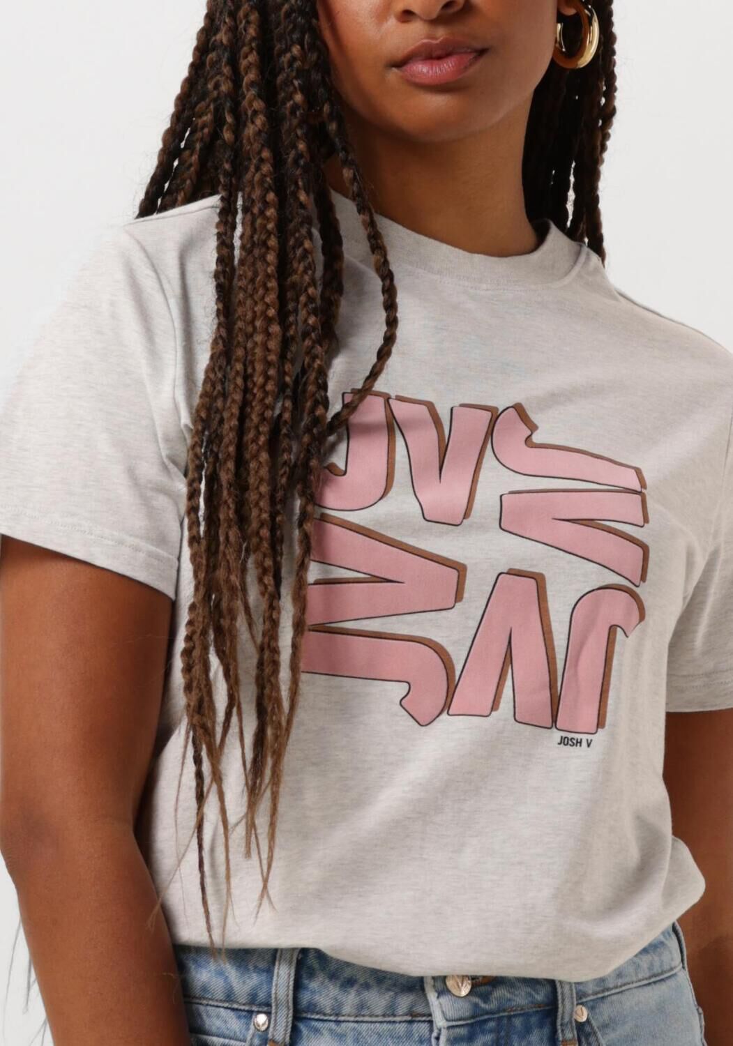 JOSH V Dames Tops & T-shirts Dorie Graphic Grijs