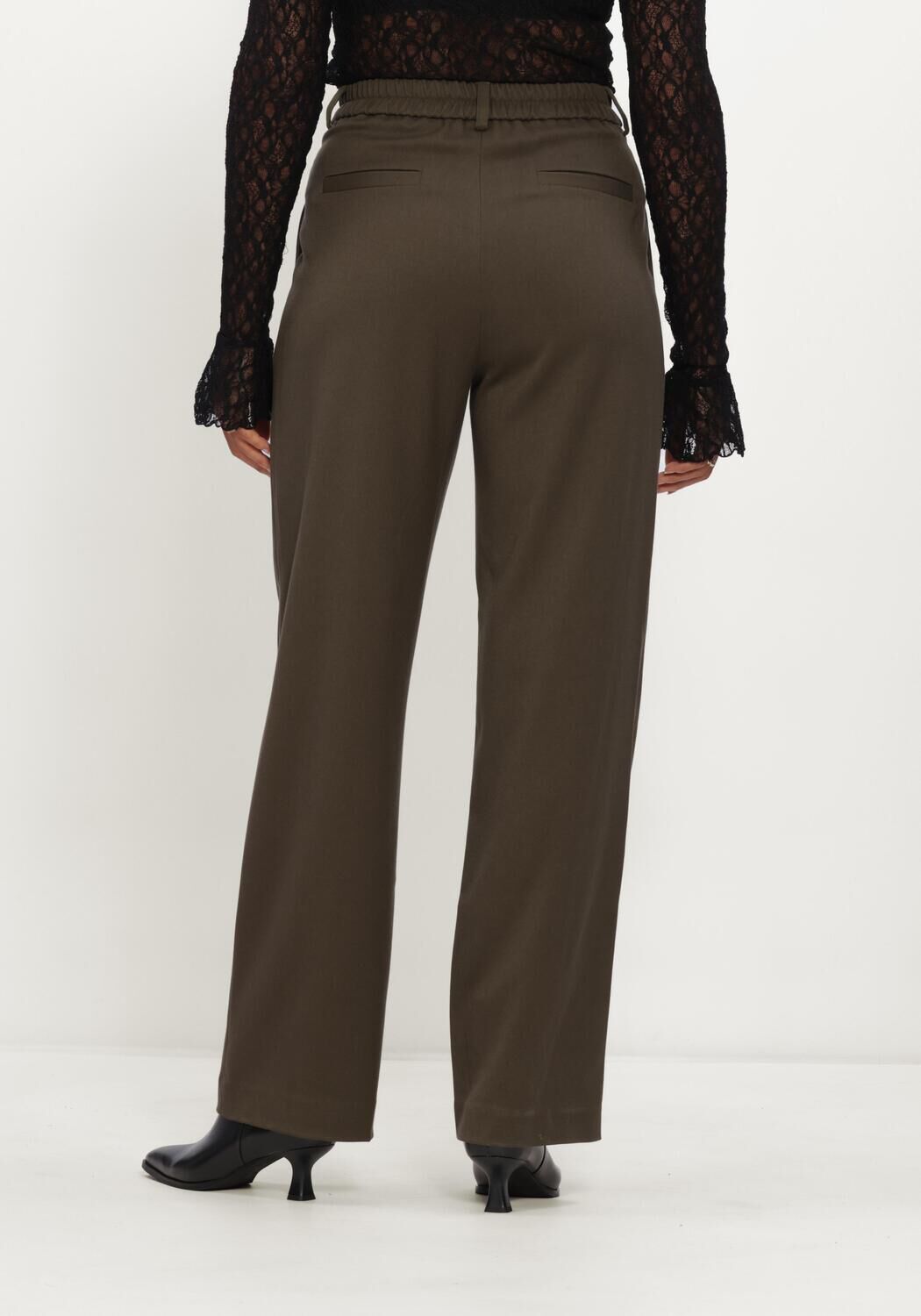 Olijf IBANA Wijde broek PHIENE - large