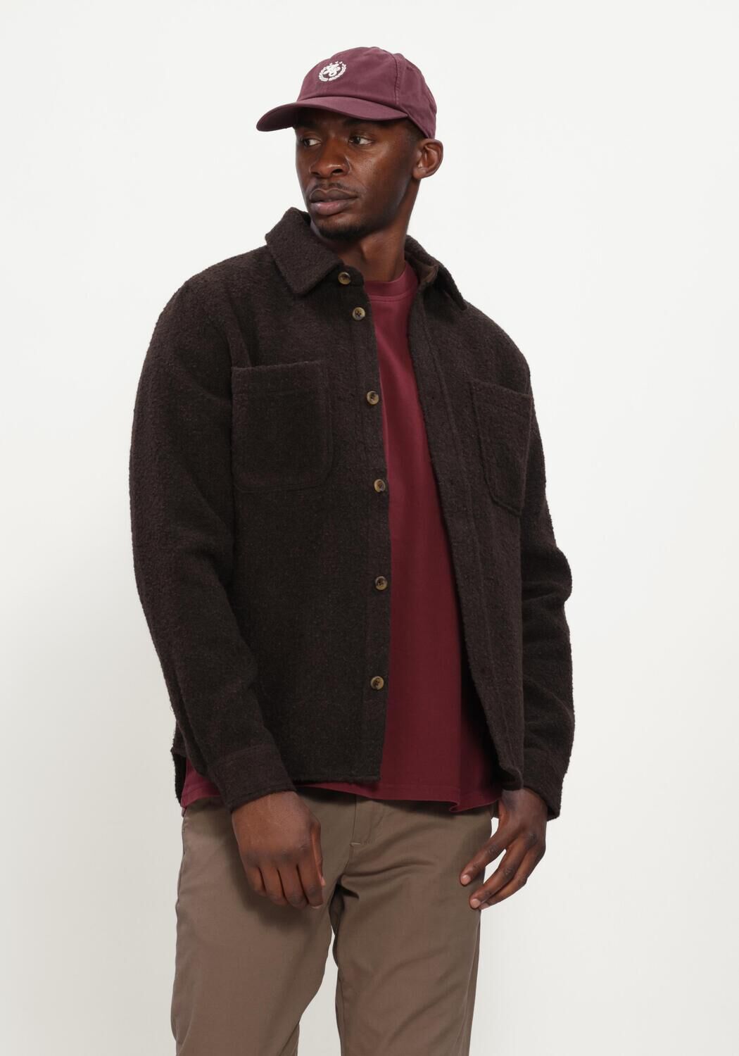Bruine LES DEUX Overshirt BOUCL&Eacute; OVERSHIRT - large