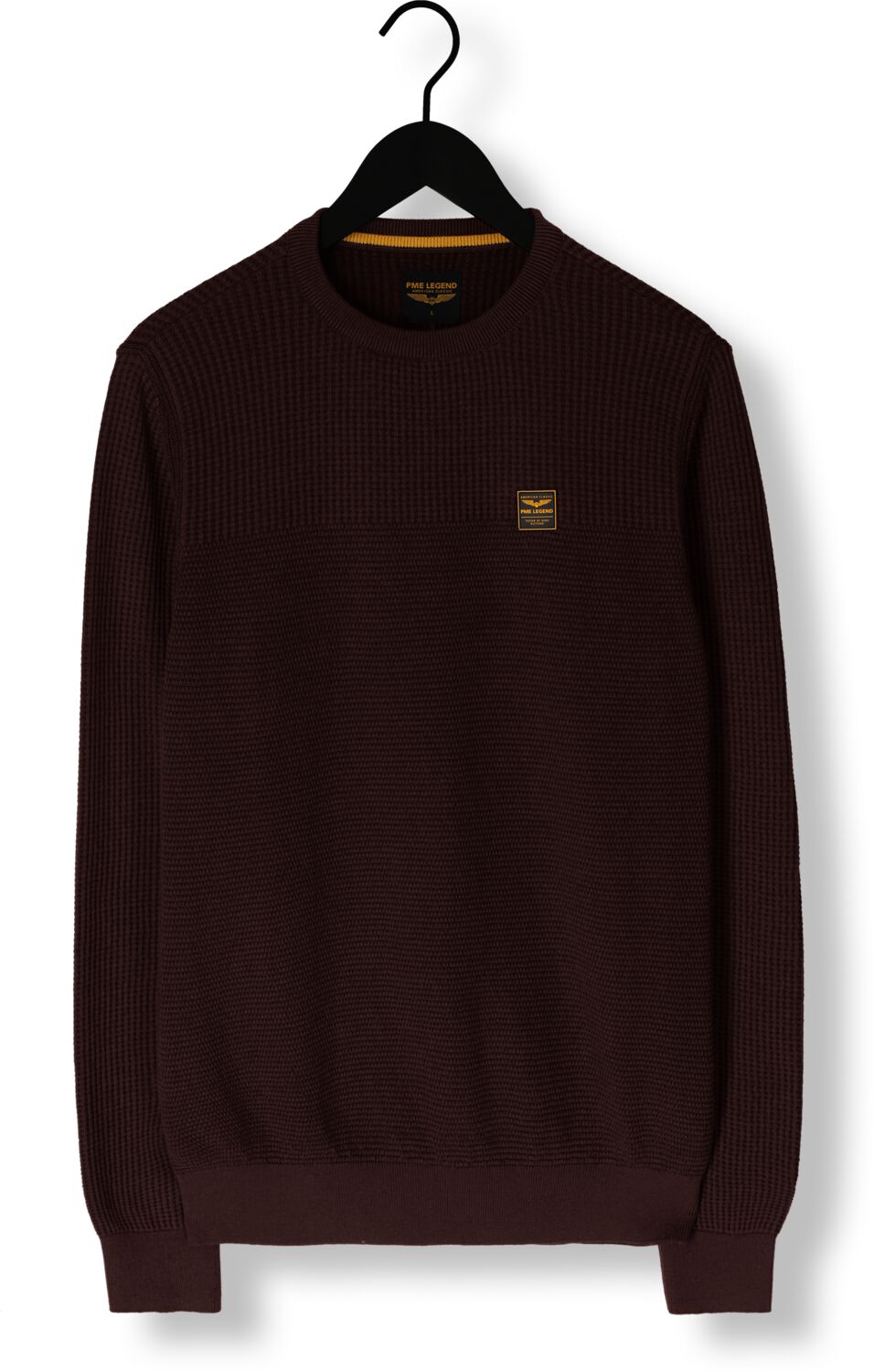 PME LEGEND Heren Truien & Vesten Crewneck Cotton Plated Bordeaux