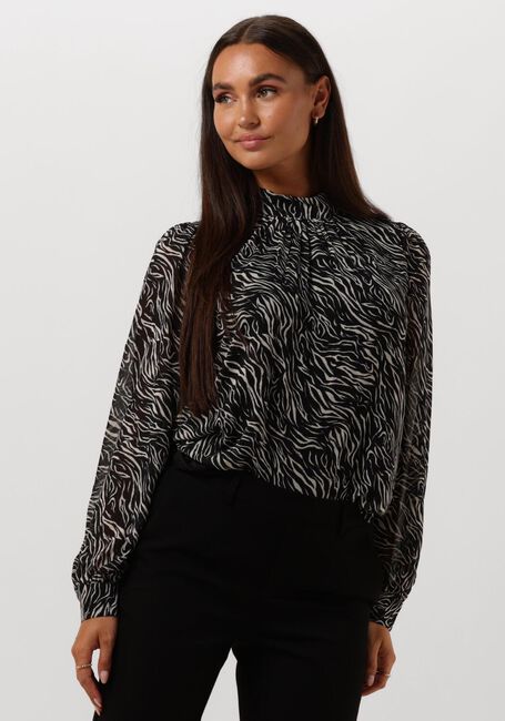 Bruine OBJECT Blouses OBJMILA L/S HIGH NECK TOP NOOS - large