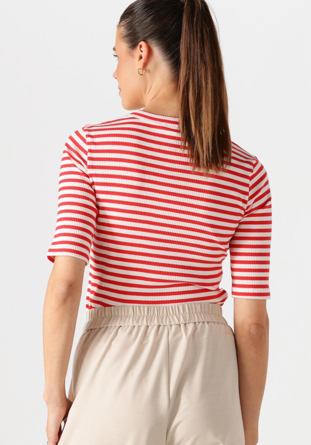 INWEAR Dames Tops & T-shirts Dagnaiw Striped T-shirt Rood