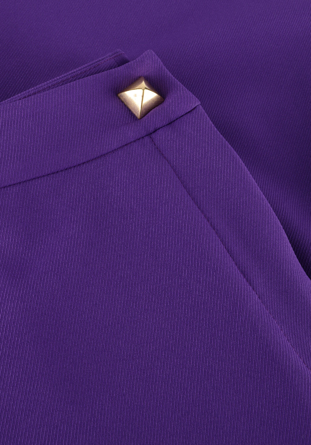 Paarse ACCESS Pantalon FLARE PANTS WITH METALLIC STUD D - large