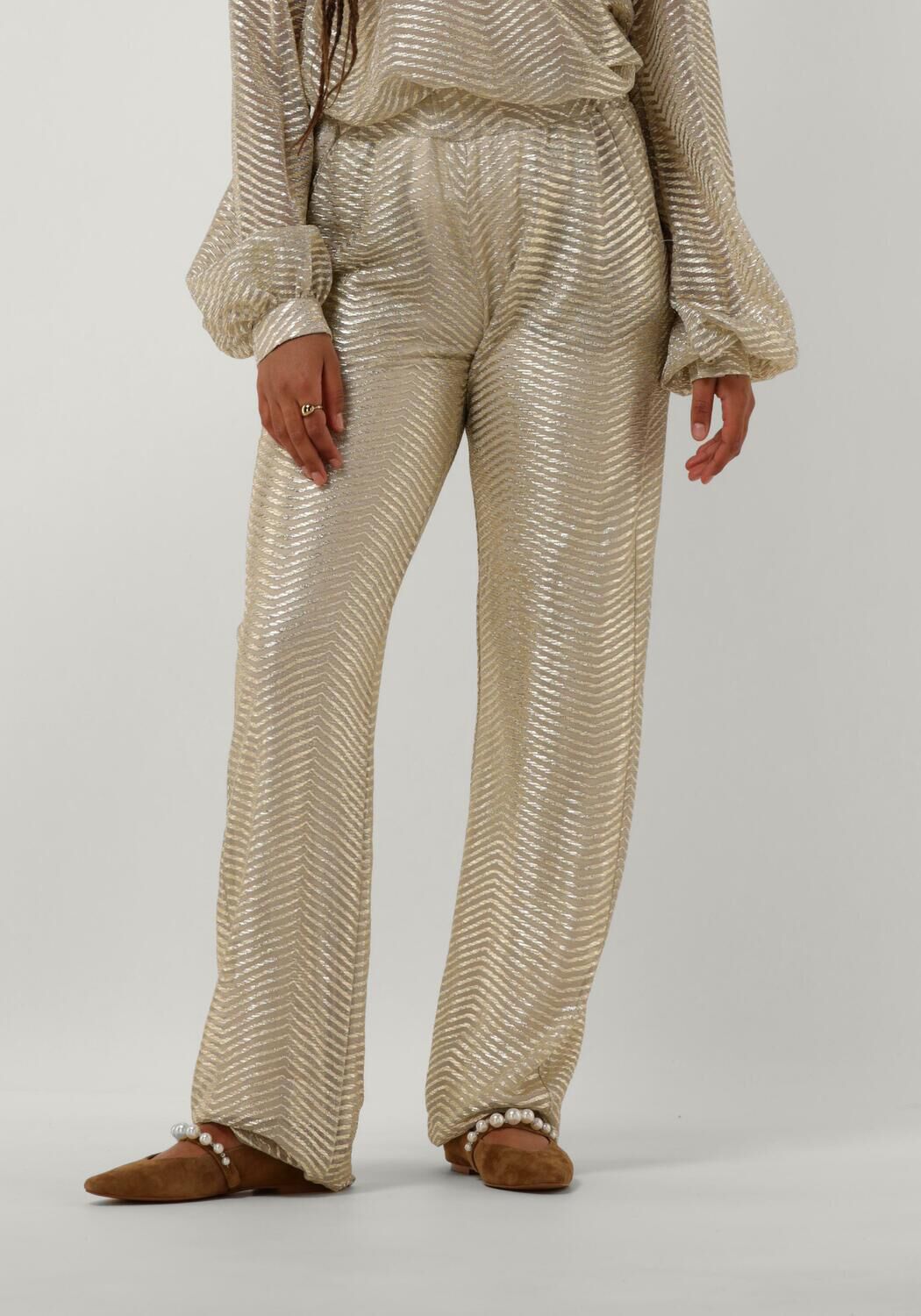 Amaya Amsterdam Gouden Trendy Broek Tommie Yellow Dames