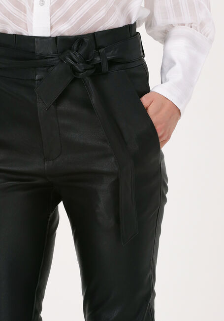 Zwarte EST'SEVEN Pantalon EST'PAPER BAG STRETCH LEATHER - large