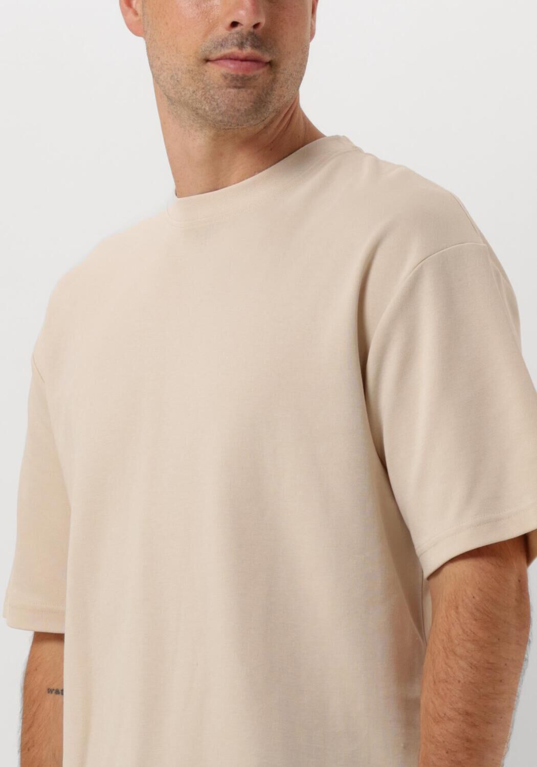 SELECTED HOMME Heren Polo's & T-shirts Slhlooseoscar Ss O-neck Tee Noos Beige