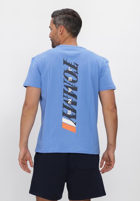 Blauwe TOMMY JEANS T-shirt TJM REG VINTAGE LA BCK SS T EXT - large