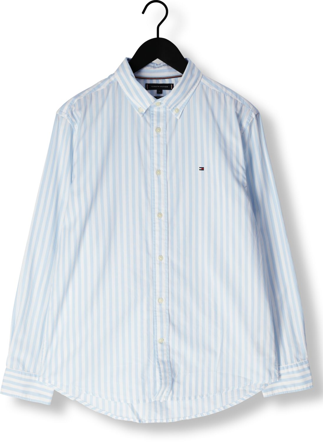 TOMMY HILFIGER Heren Overhemden Flex Poplin Bold Stripe Rf Shirt Lichtblauw