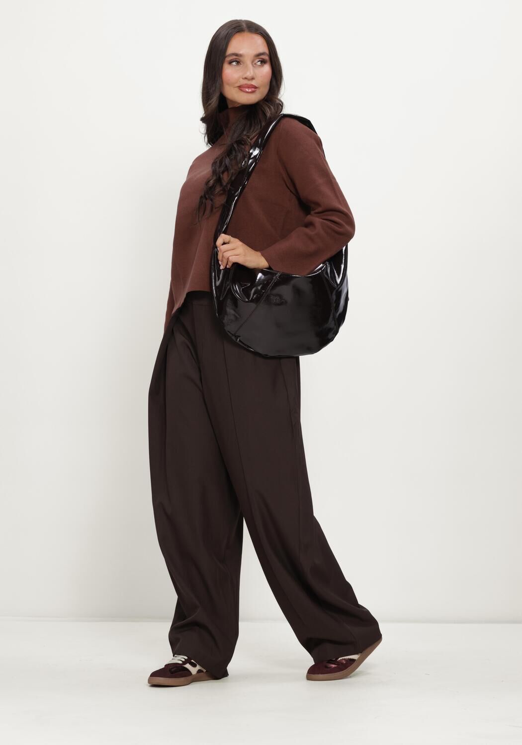 MINUS Dames Truien & Vesten Mslupi High Neck Knit Pullover Bruin