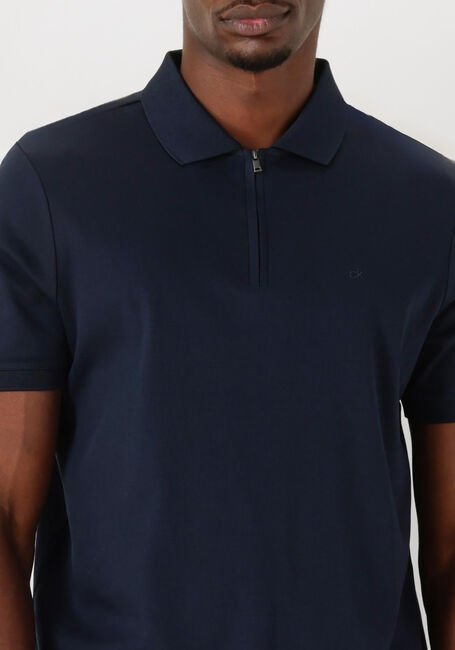 Donkerblauwe CALVIN KLEIN Polo LIQUID TOUCH WELT ZIP POLO - large