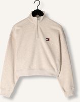 Beige TOMMY JEANS Trui TJW BXY CRP BADGE 1/4ZIP Beige TOMMY JEANS Trui TJW BXY CRP BADGE 1/4ZIP - medium