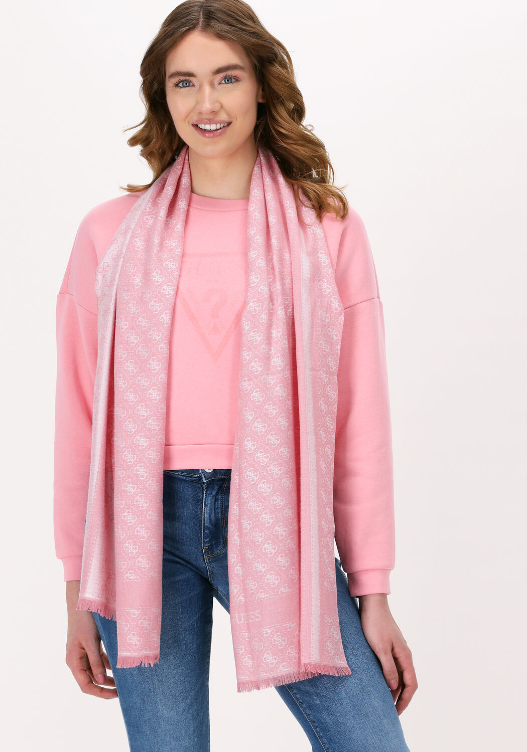 Guess pink deals scarf
