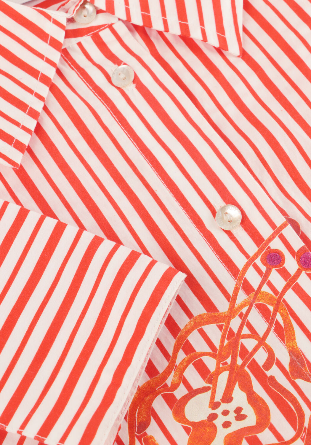 Multi POM AMSTERDAM Blouses BLOUSE POPLIN STRIPED ORANGE - large