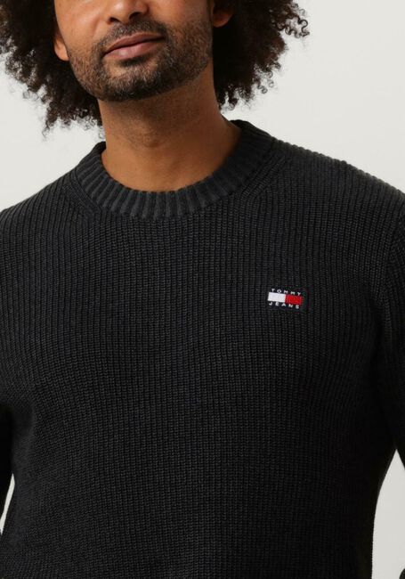Zwarte TOMMY JEANS Trui TJM REG TONAL XS BADGE SWEATER - large