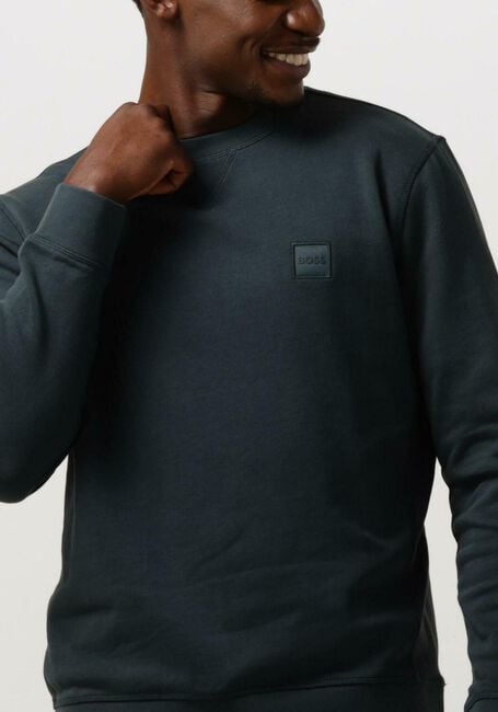 Donkergroene BOSS Sweater WESTART - large