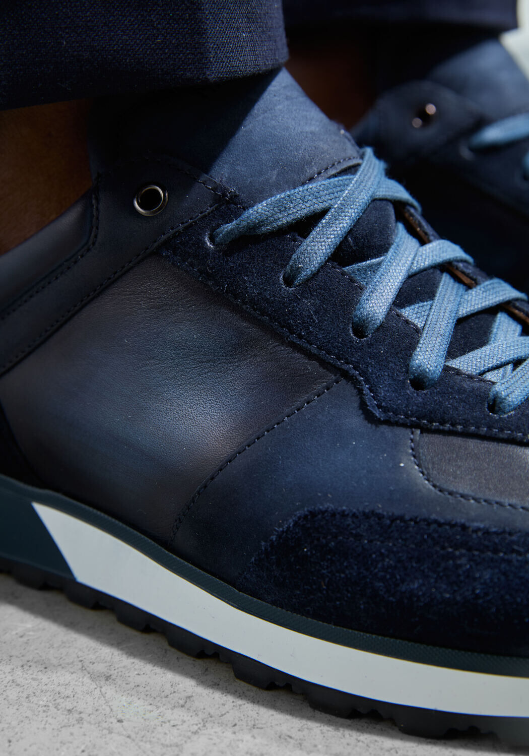 Blauwe MAGNANNI Lage sneakers COMBI RUNNER - large